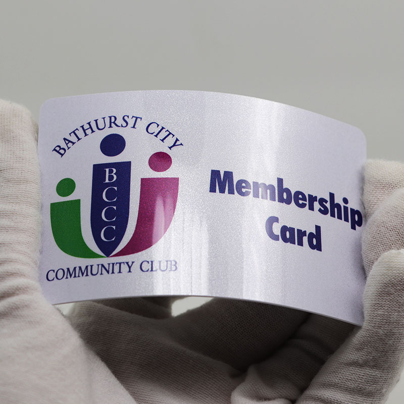 silver pvc membership cards