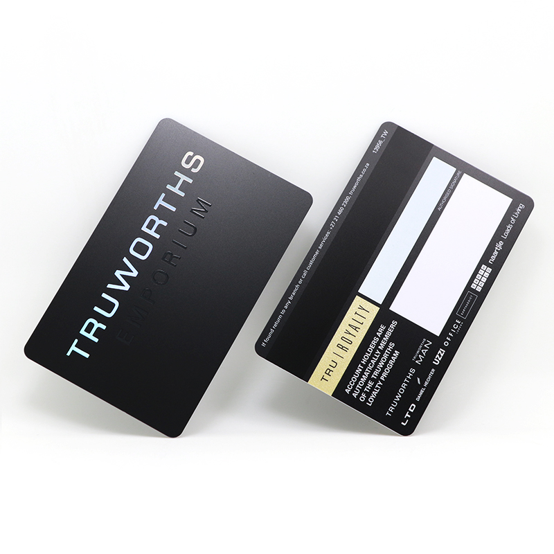 black pvc customized membership cards