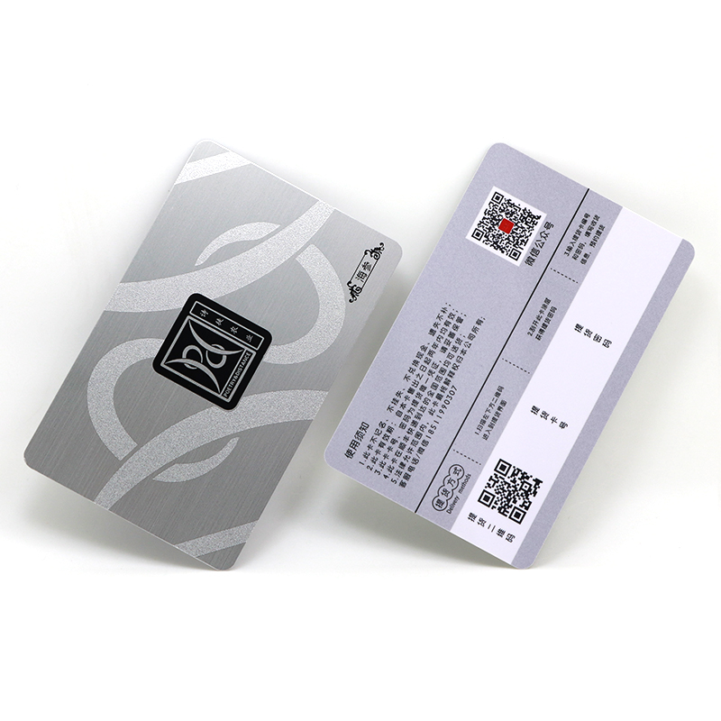 high quality silver brushed membership cards