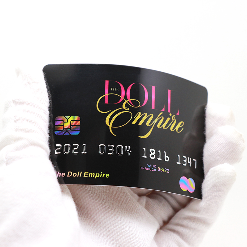 glossy pvc custom printed gift cards with embossed numbers