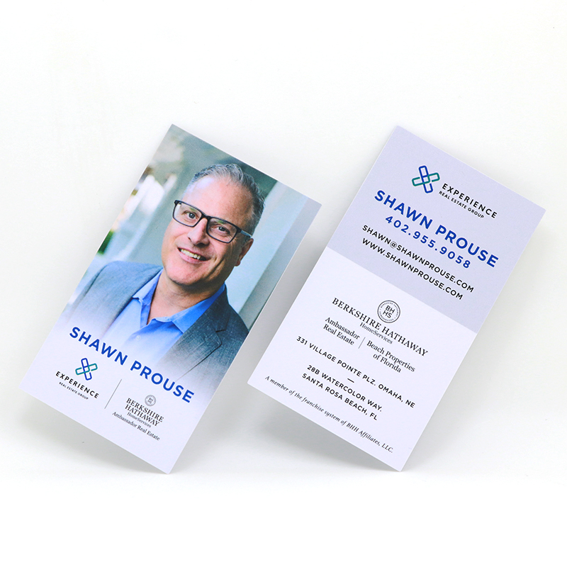 vertical pvc business cards with photo