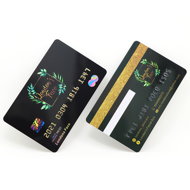 embossed number plastic gift cards
