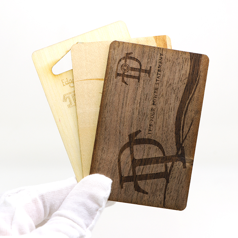 customized logo print wood membership cards