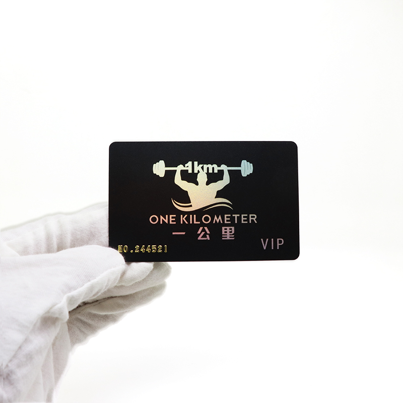 customized laser foil plastic vip cards with embossed numbers