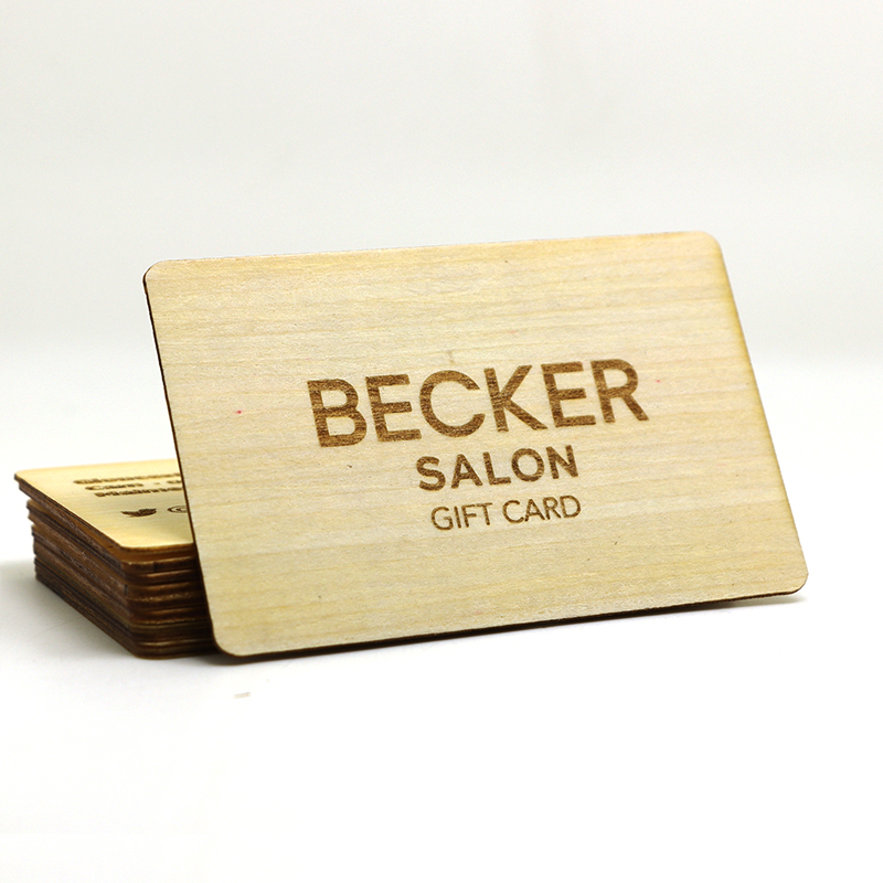 customized wood business cards