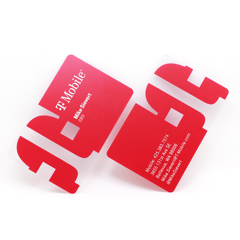 customized matte transparent business cards with qr code