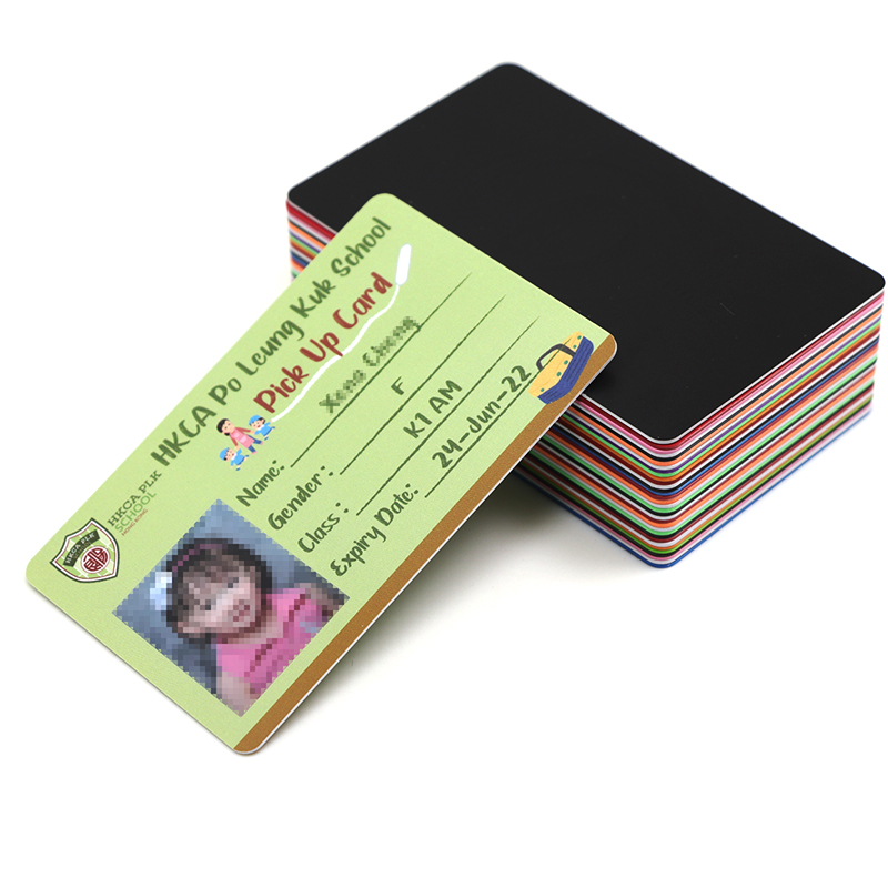 pvc plastic school pick up cards customization