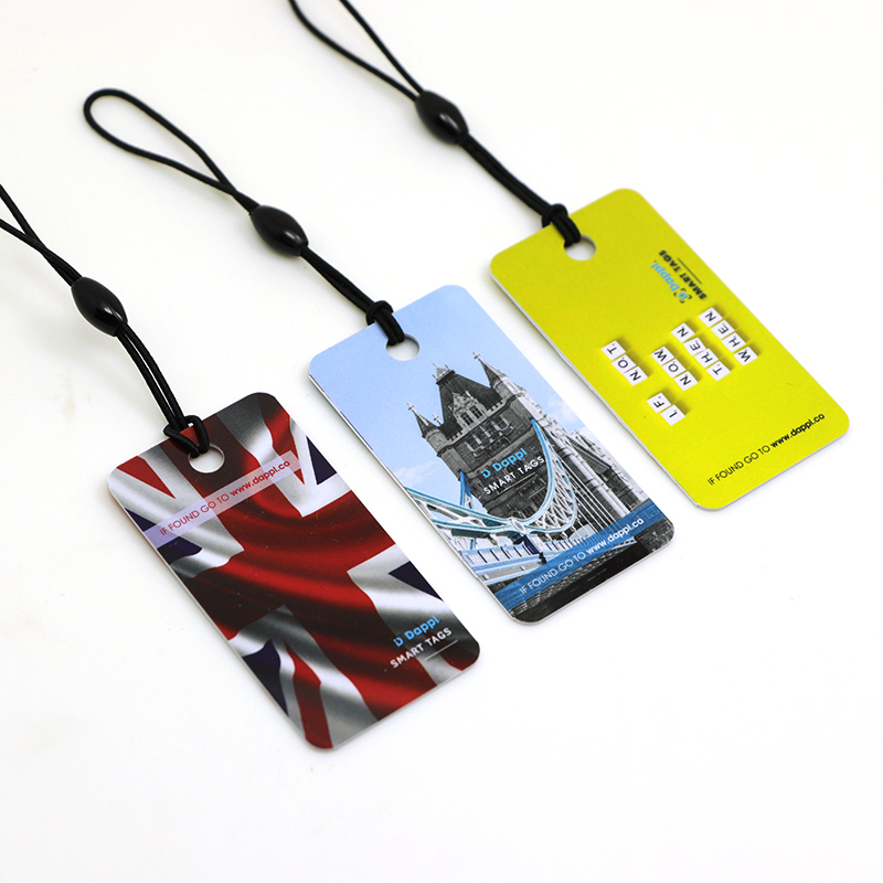 3 attached snap off plastic key tags