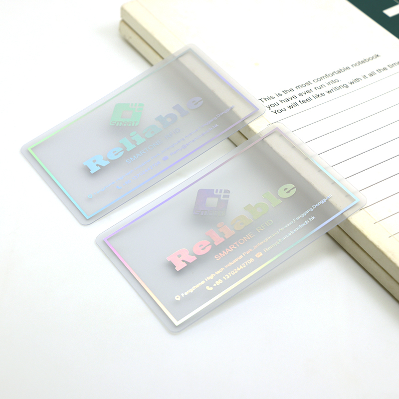 customized pvc transparent plastic cards with logo