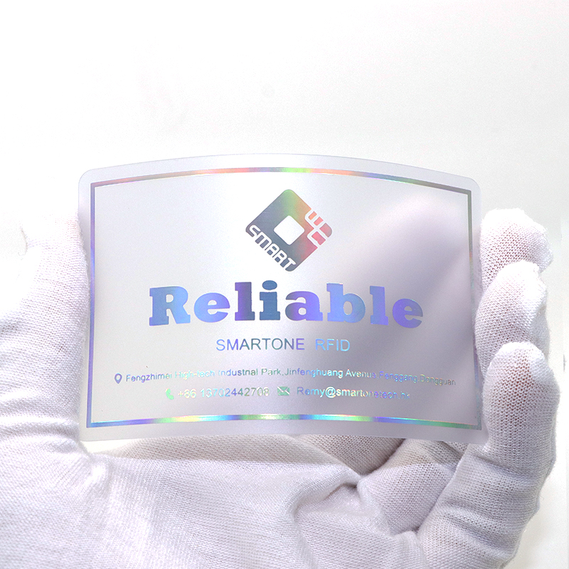 holographic transparent plastic card printing