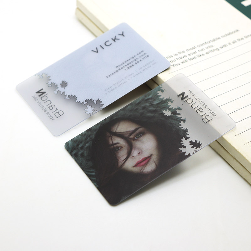 customized transparent business cards with photo