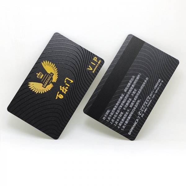 hot laser gold stamping frosted membership cards