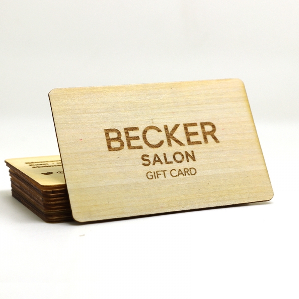 custom printed wood business cards