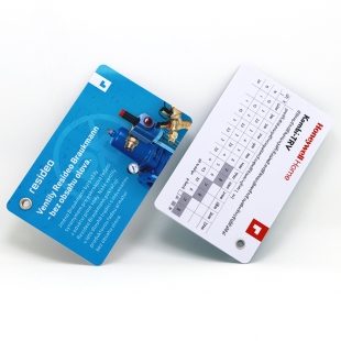 Custom Made Die Cut Plastic Cards With Glossy Finish Hole Punch