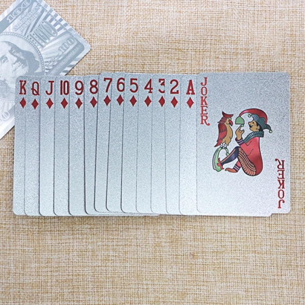 silver plastic game cards