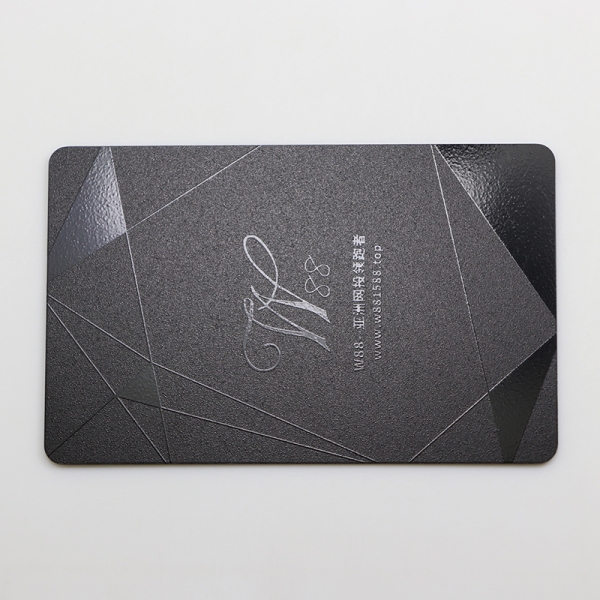 Black on Black Embossed Spot UV Business Cards • Printing Partners