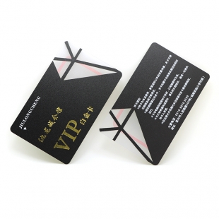 Double Size Printed Gold Foil Stamping Transparent Cards With Chip