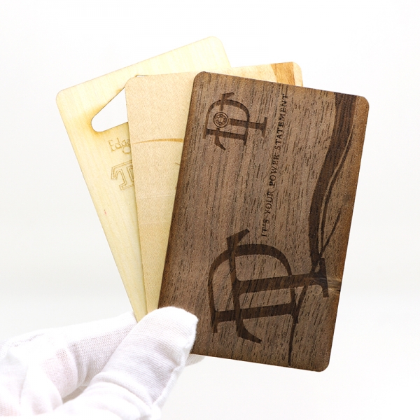 custom printed wood membership cards