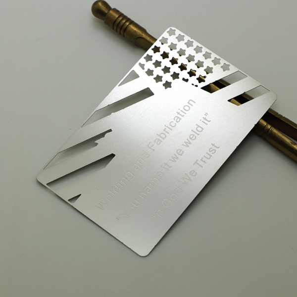 custom printed silver metal business cards