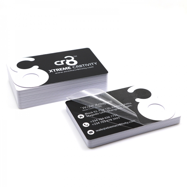 die-cut custom shaped business cards