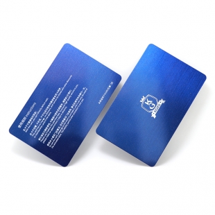 Factory Price Customized PVC Deep Blue Brushed Membership Card