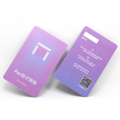 PVC Membership Cards High Quality Matte Plastic Card With Different Number