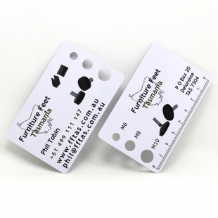 PVC Plastic Custom Shaped Die Cut Business Cards With Holes
