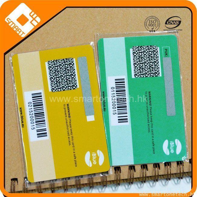 CR80 Matt finish PVC prepaid scratch card