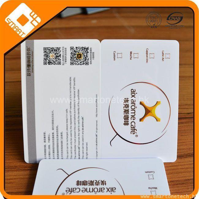 pvc ISO14443A contactless rfid ic card with M1 smart card