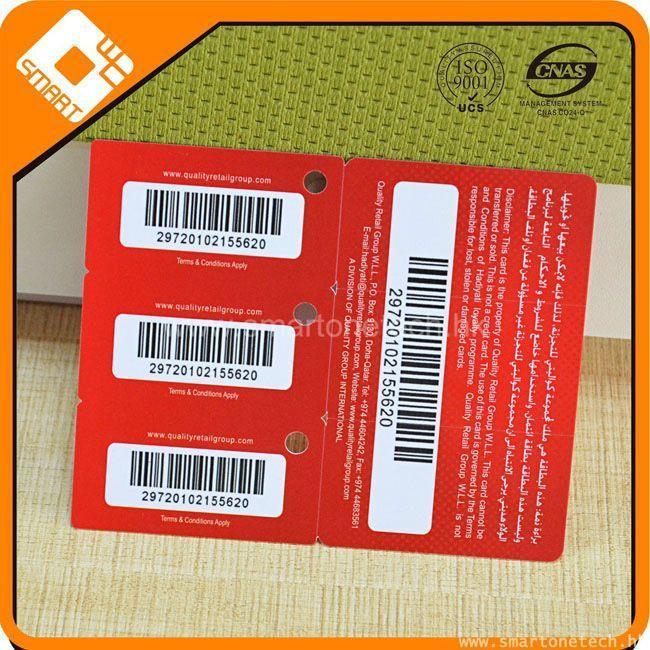 barcode key tag plastic card