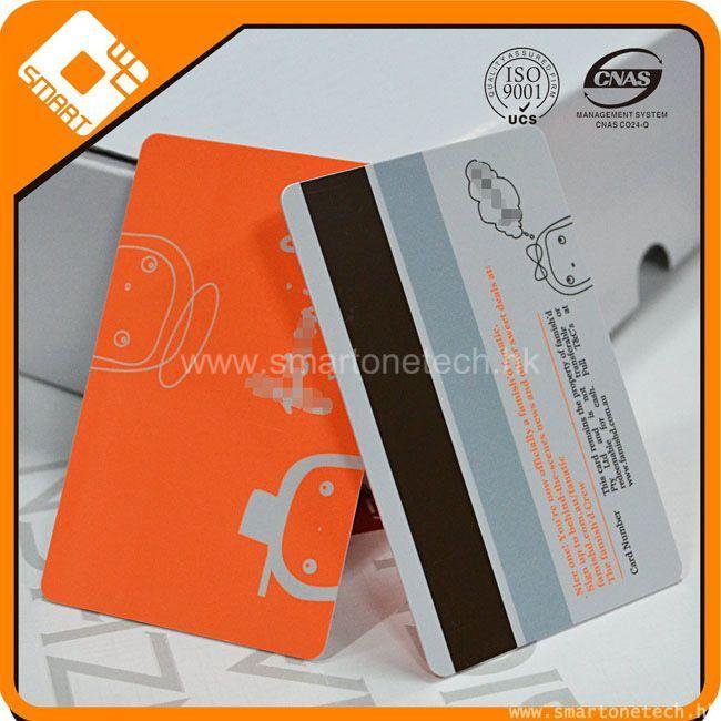 PVC plastic 2750Hi-co transparent magnetic card