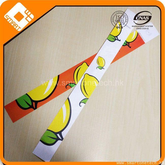 MIFARE Classic 1K colorful tyvek wristband paper bangle bracelet for event