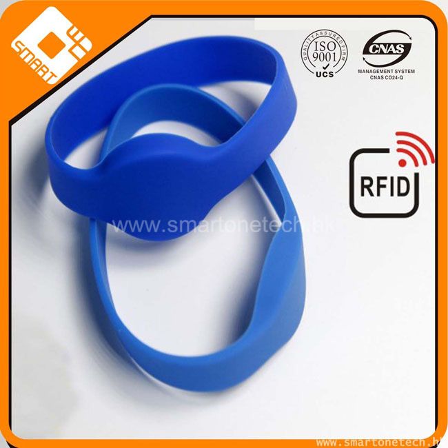  RFID silicone wristband, smart ID/IC silicone bracelet， OEM customized RFID wristband