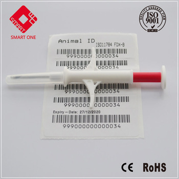134.5khz EM4305 rfid micro animal chip with double chip sticker