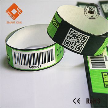 Adjustable Cheap Custom Paper ID Bracelets Disposable ID Bracelet