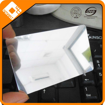 plastic PVC Mirror Business Card membership cards