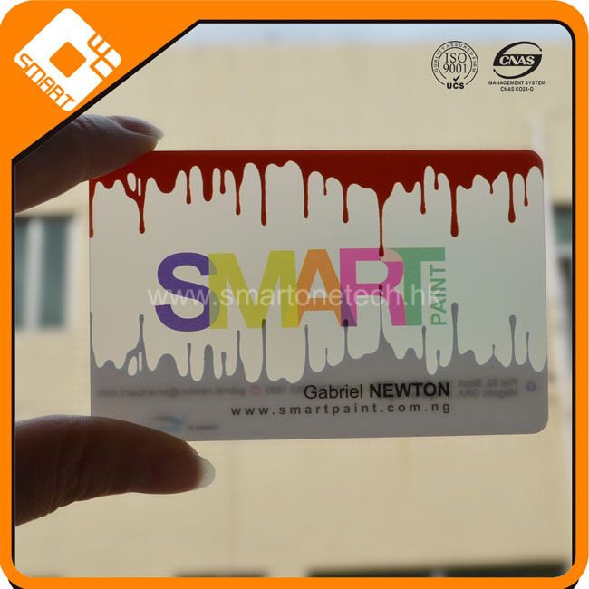 CR80 PVC Frosted transparent name cards business cardsCard Supplier