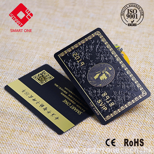 Super quality bestselling brushed gold embossed plastic cardCard