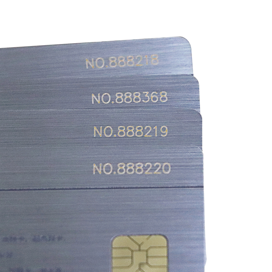 Customized Printable Silver Brushed Plastic Contact Chip Card