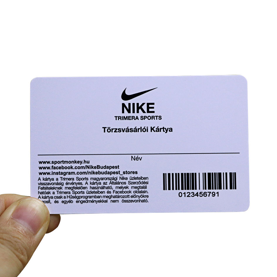 Shoe Store Membership Plastic Card With UV Barcode
