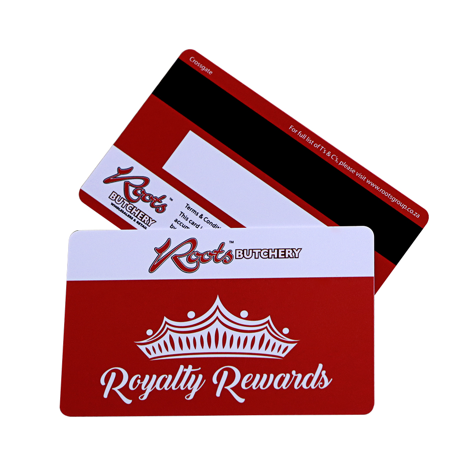 Plastic Reward Card With Black Magnetic Stripe