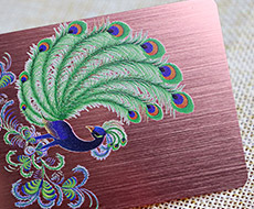 Embossing printing barcode cards