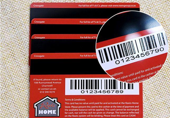 Spot UV on the barcode of pvc card