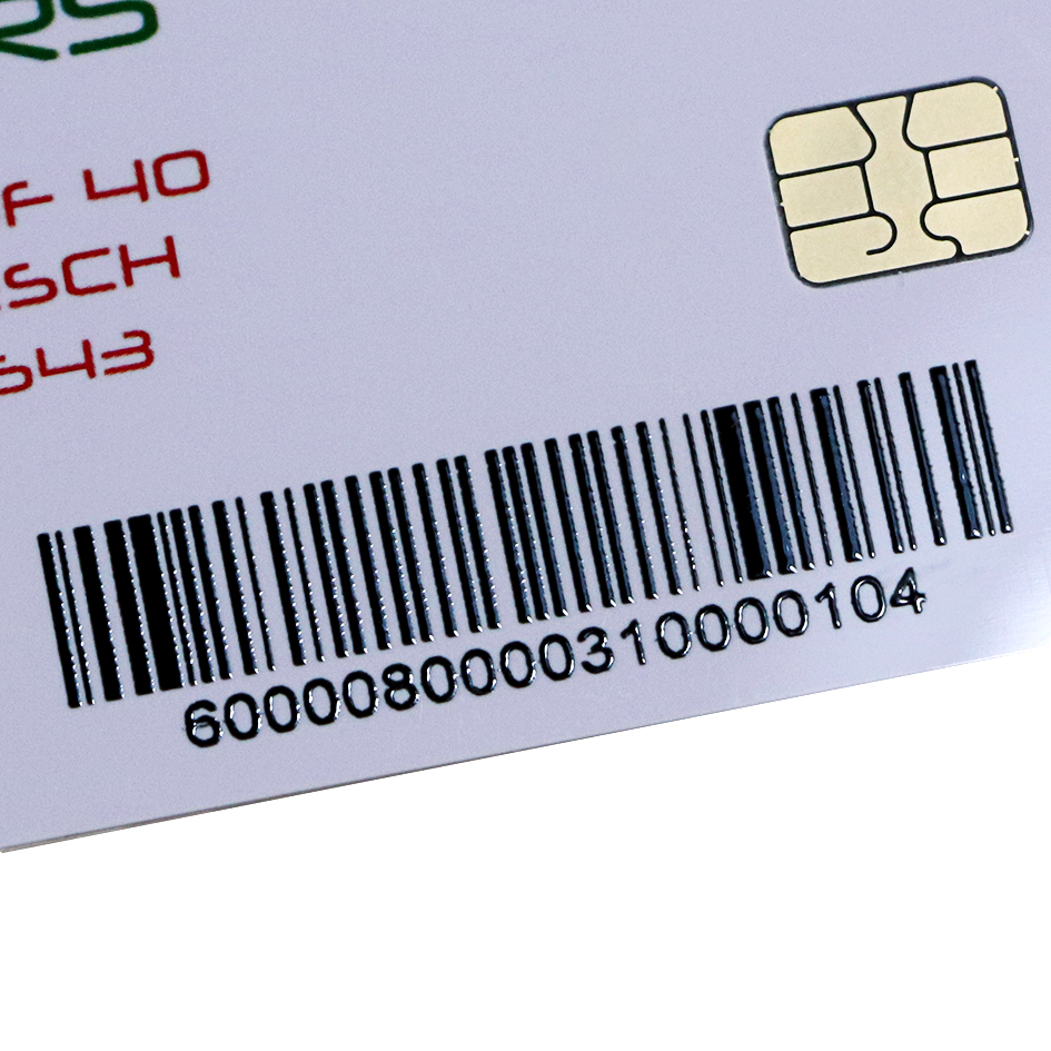 contact ic card with uv barcode