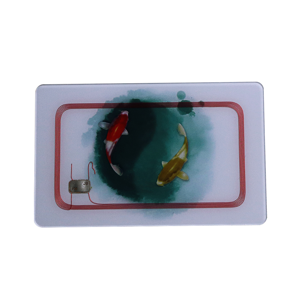 Transparent pvc contactless ic card with smart chip