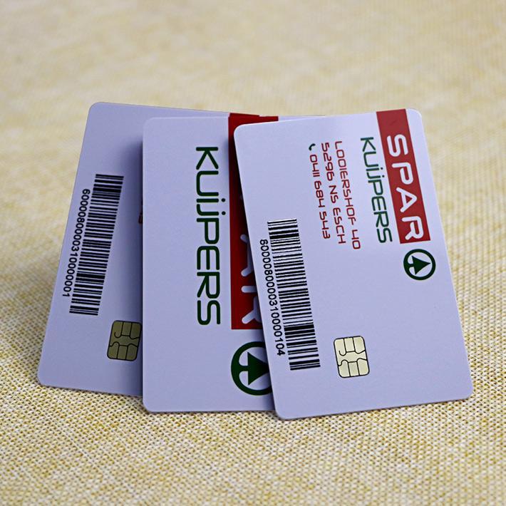 contact ic card with barcode
