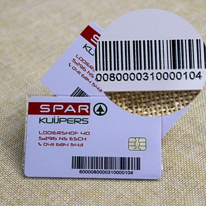 custom contact ic card printed with UV barcode