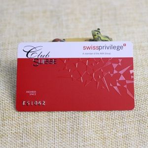 Personalized printable embossed number non-contact chip card