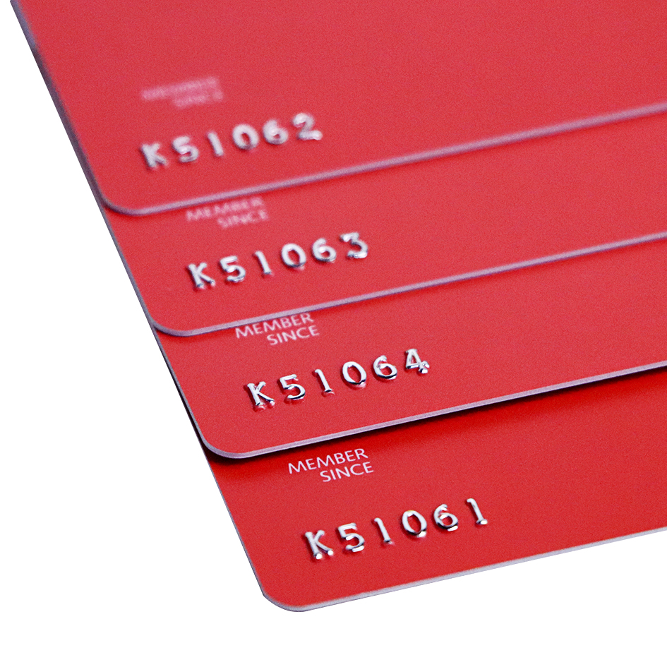 Credit Card Size RFID NFC Cards With Embossed NumberCard Supplier