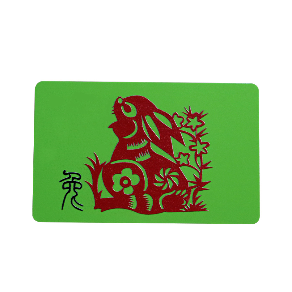 Colorful printing contactless RFID pvc relief chip card